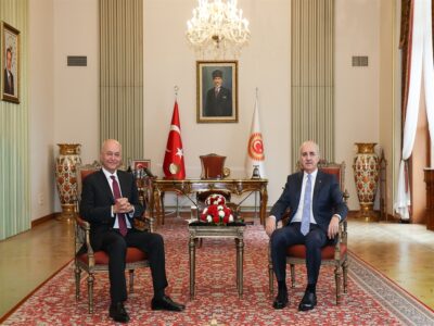 TBMM Başkanı Kurtulmuş, BM Mülteciler Yüksek Komiseri Salih ile Bir Araya Geldi