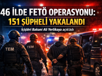 İçişleri Bakanı Ali Yerlikaya Açıkladı: 46 İlde FETÖ Operasyonu, 151 Şüpheli Yakalandı