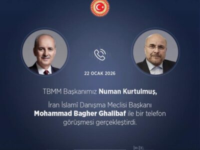TBMM Başkanı Kurtulmuş, İranlı Mevkidaşı Ghalibaf ile Görüştü