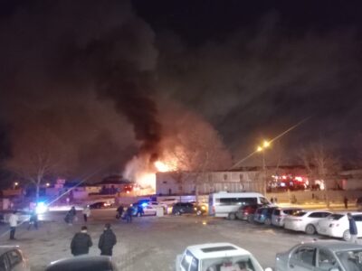 Malatya Yeşilyurt’ta TOKİ Şantiyesinde Yangın