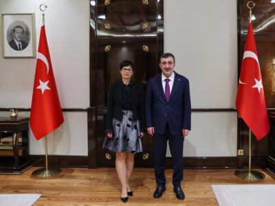 Cumhurbaşkanı Yardımcısı Yılmaz, AB Komiseri Marta Kos ile Görüştü