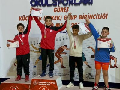 Okul Sporları Küçükler Serbest Güreş Grup Müsabakalarında Büyük Başarı