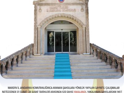 Mardin’de Jandarmadan Dev Operasyon: Bir Ayda 520 Şahıs Yakalandı