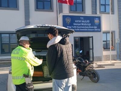 Hatay’da Tehlikeli Hareket Yapan Motosikletliye Ceza