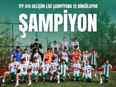 Vali Cahit Çelik’ten 12 Bingölspor U-14 Takımına Şampiyonluk Tebriği