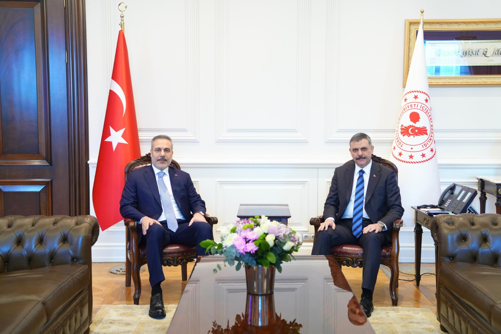 Dışişleri Bakanı Hakan Fidan’dan İçişleri Bakanı Mustafa Çiftçi’ye Ziyaret