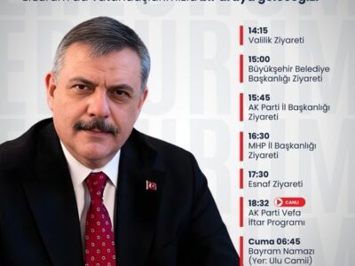 İçişleri Bakanı Mustafa Çiftçi Erzurum’da Yoğun Programa Katılacak