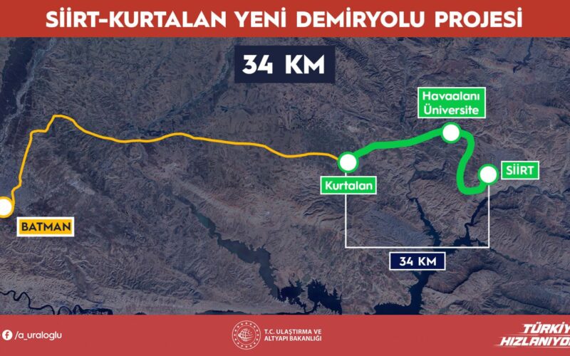 Siirt-Kurtalan Yeni Demiryolu Projesi’nde Çalışmalar Hız Kesmeden Devam Ediyor
