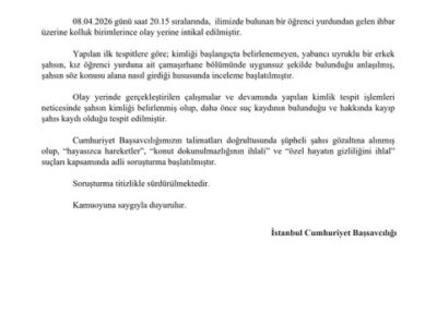 Öğrenci Yurdunda Gizli Çekim İddiası: Şüpheli Gözaltına Alındı