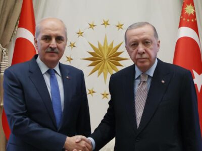 Cumhurbaşkanı Erdoğan, TBMM Başkanı Kurtulmuş ile Bir Araya Geldi