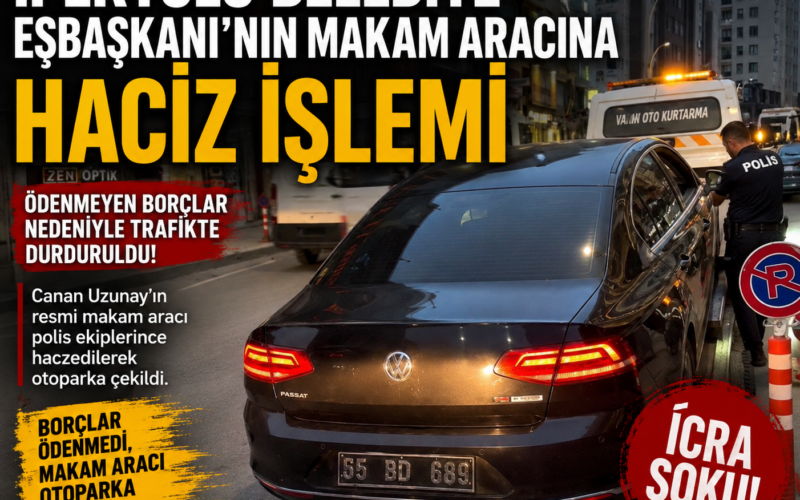 İpekyolu Belediyesi Makam Aracına Haciz İşlemi