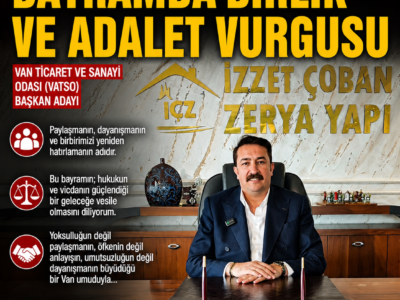 İzzet Çoban’dan Bayramda Birlik ve Adalet Vurgusu
