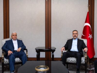Dışişleri Bakanı Hakan Fidan, Haşdi Şabi Komisyonu Başkanı Falih el-Feyyad ile Görüştü