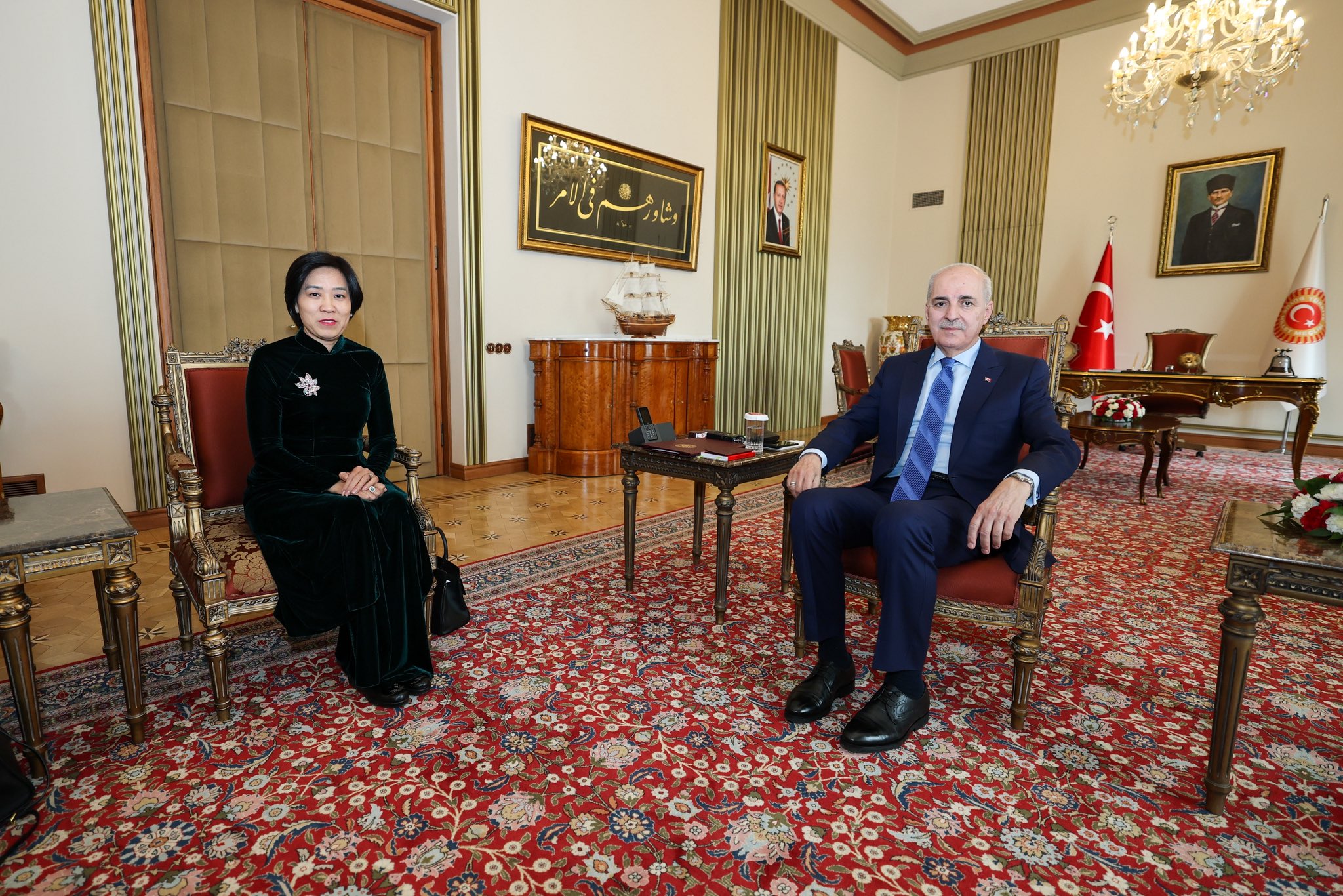 TBMM Başkanı Kurtulmuş, Vietnam Büyükelçisi’ni Kabul Etti