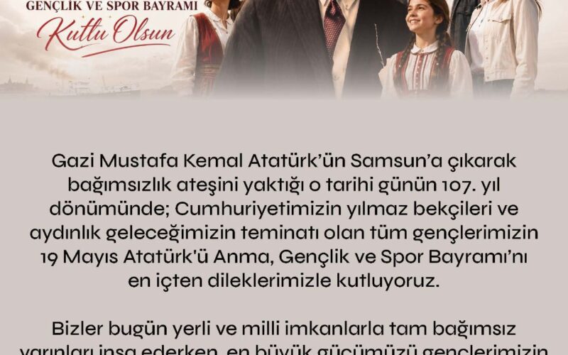 Yalova Makine İhtisas OSB’den 19 Mayıs Mesajı: Cumhuriyetin Teminatı Gençlere Anlamlı Vurgu