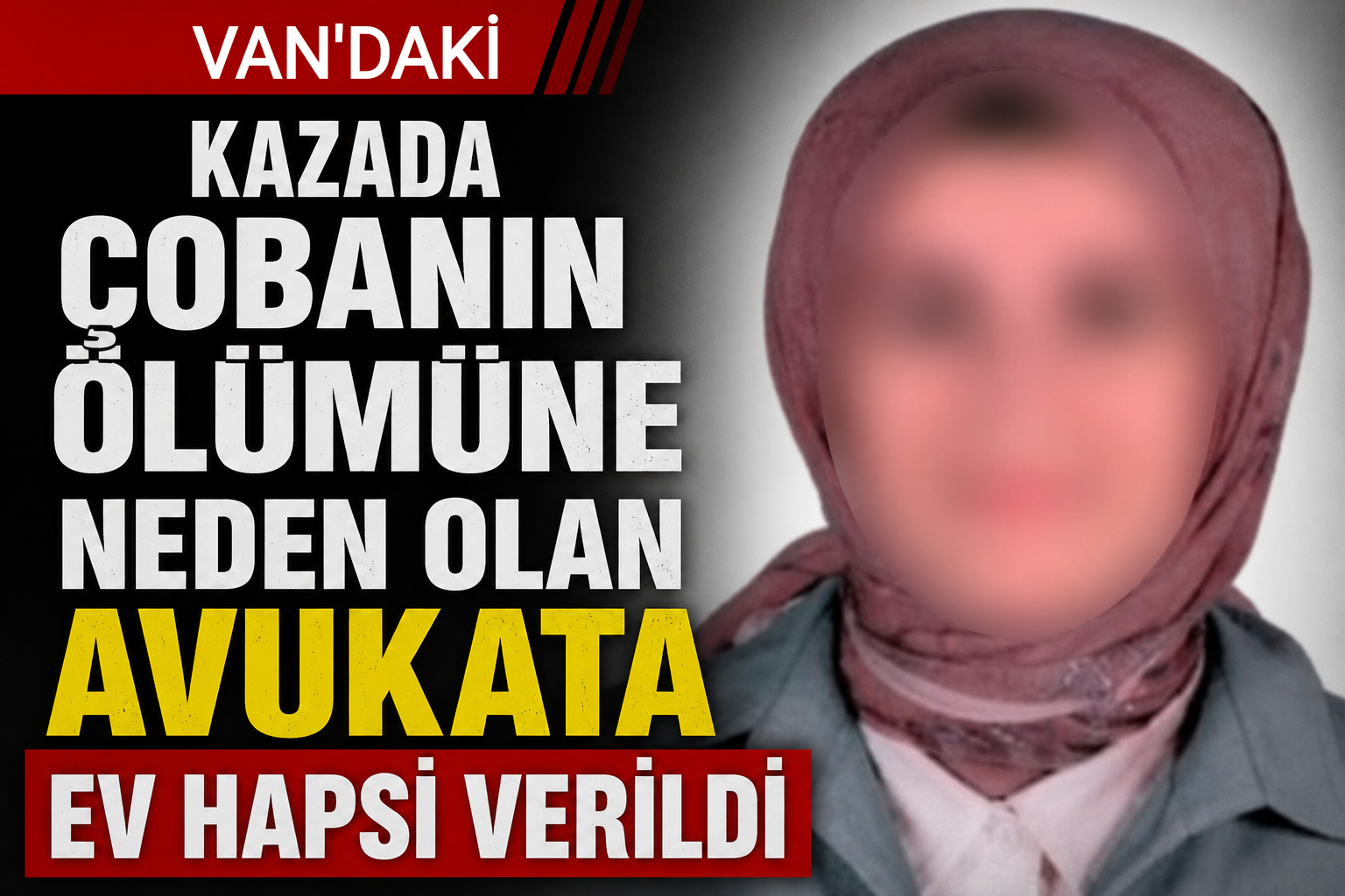 Kazada çobanın ölümüne neden olan avukata ev hapsi verildi