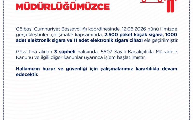 Ankara’da Kaçakçılık Operasyonu: 3 Gözaltı
