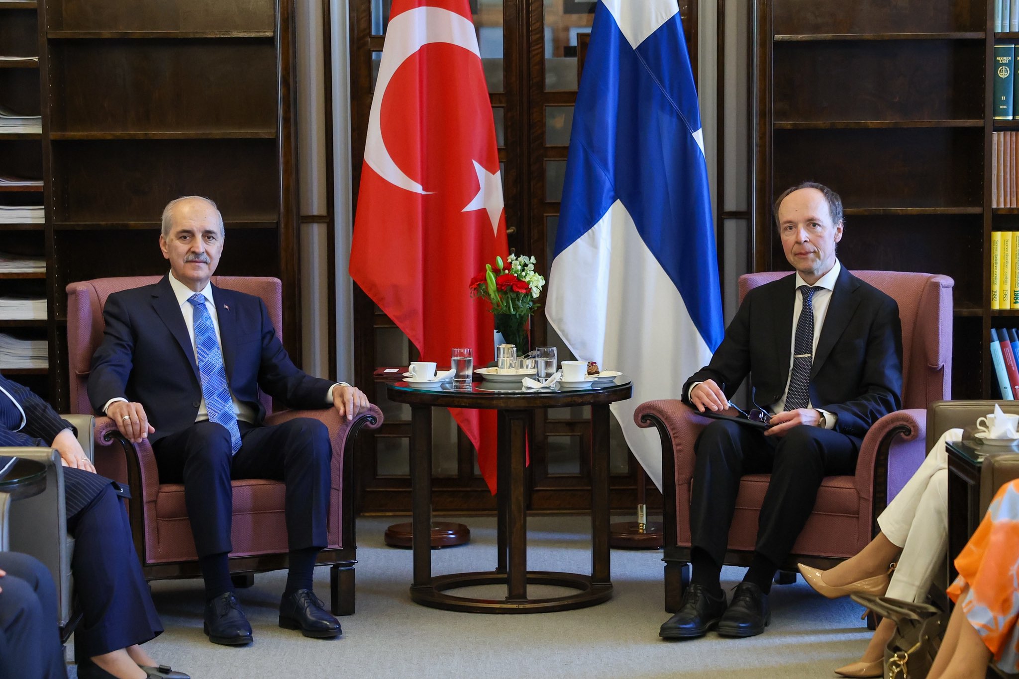 TBMM Başkanı Numan Kurtulmuş Finlandiya Parlamentosu Başkanı Jussi Halla-Aho İle Görüştü
