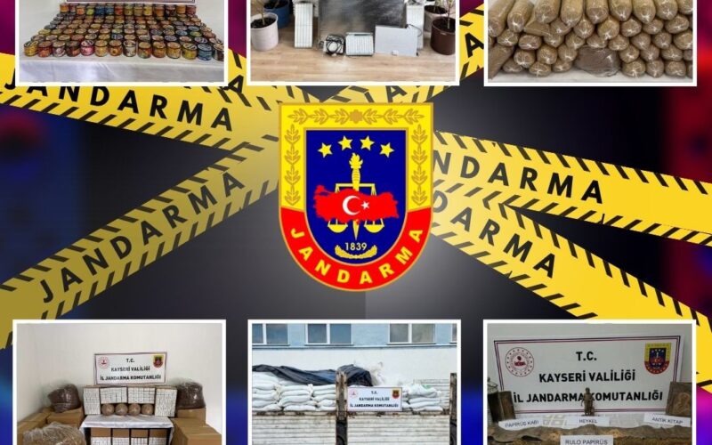 Kayseri İl Jandarma Komutanlığından Mayıs Ayı Bilançosu: Çok Sayıda Suç Unsuru Ele Geçirildi Ve 88 Şüpheli Yakalandı