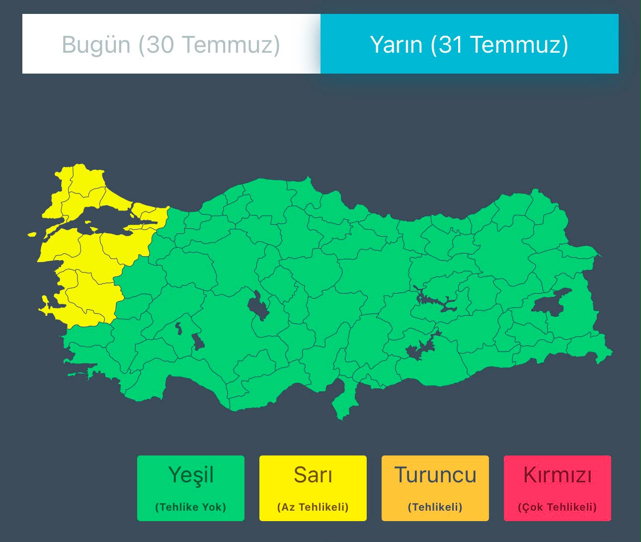 İçişleri Bakanlığı’ndan Marmara Ve Kuzey Ege İçin Fırtına Uyarısı